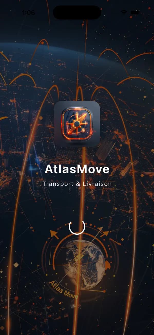 AtlasMove app start screen